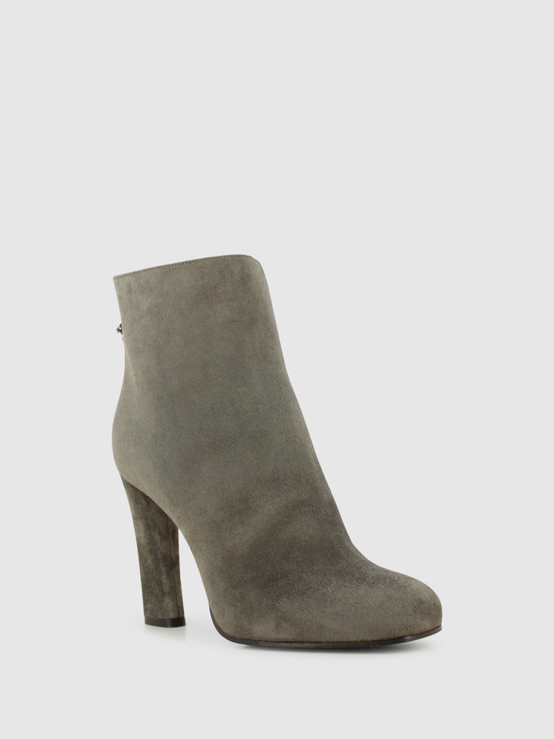 Le Silla Gray Zip Up Ankle Boots
