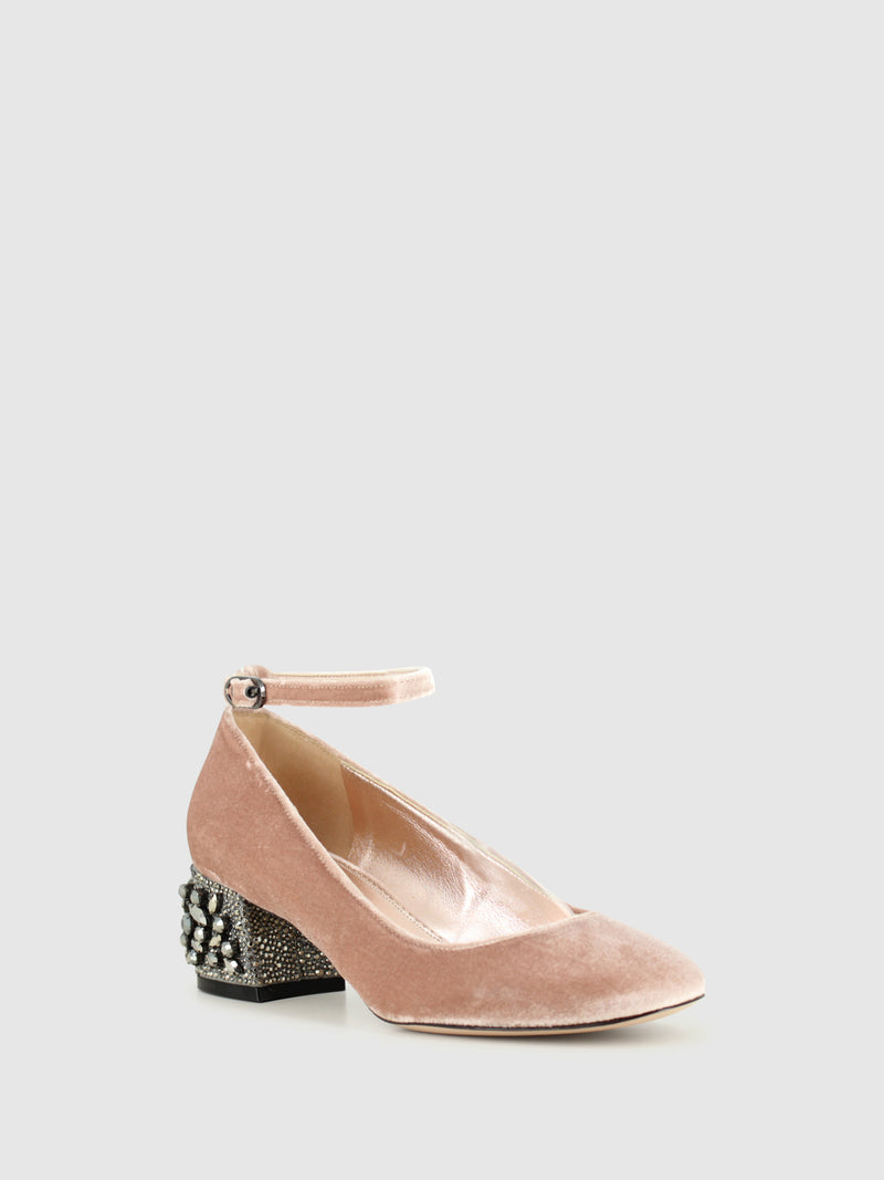 Le Silla Pink Ankle Strap Shoes
