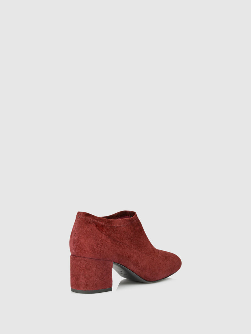 JJ Heitor Red Pointed Toe Ankle Boots