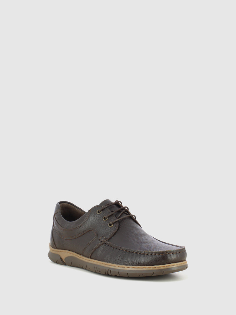 Foreva Brown Leather Lace-up Shoes