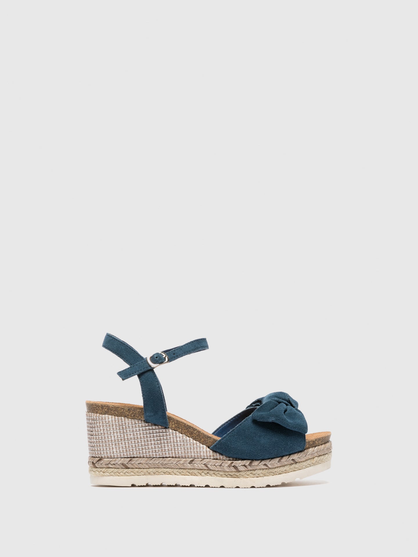 Carmela Blue Wedge Sandals