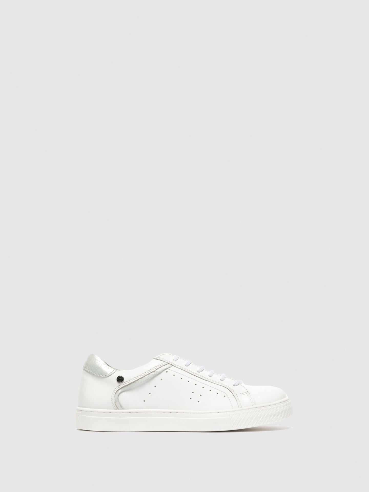 Carmela White Lace-up Trainers