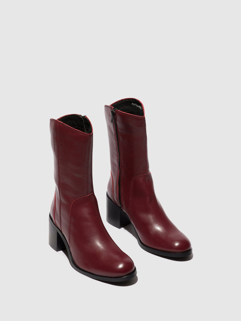 Fly London Zip Up Ankle Boots ASTA914FLY WINE