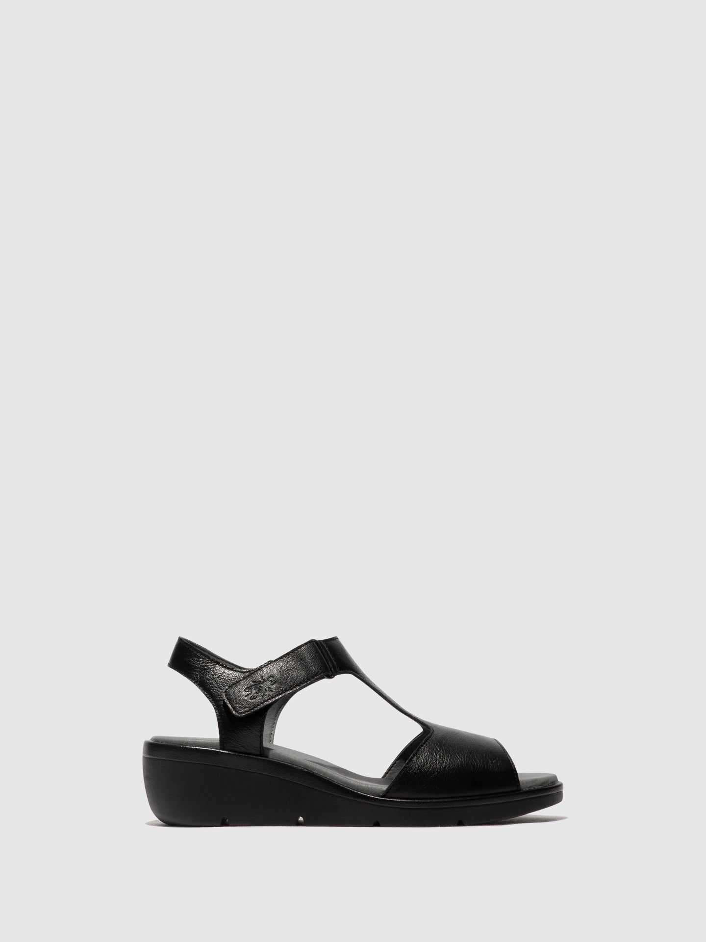 Fly London T-Strap Sandals NOVA932FLY BLACK