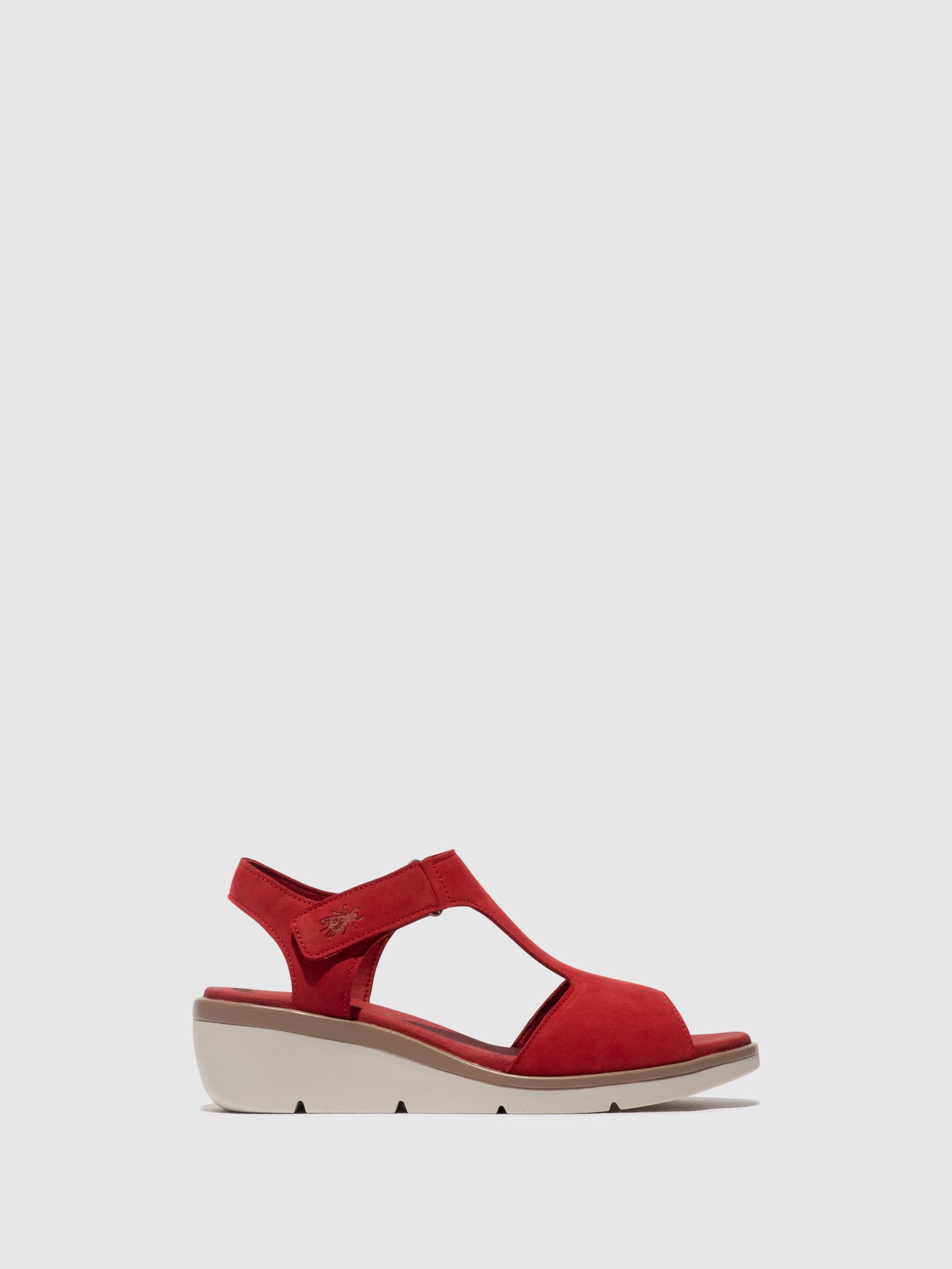 Fly London T-Strap Sandals NOVA932FLY LIPSTICK RED