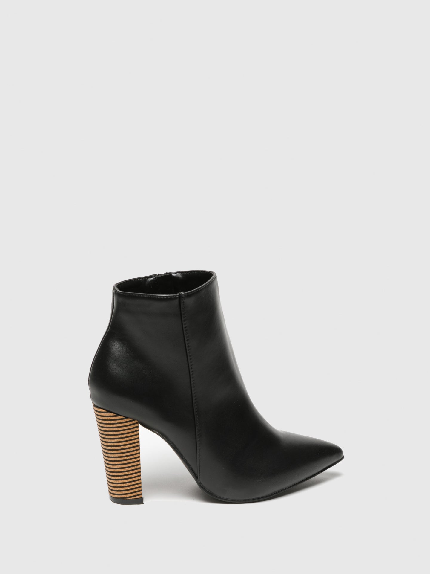 Foreva Black Zip Up Ankle Boots