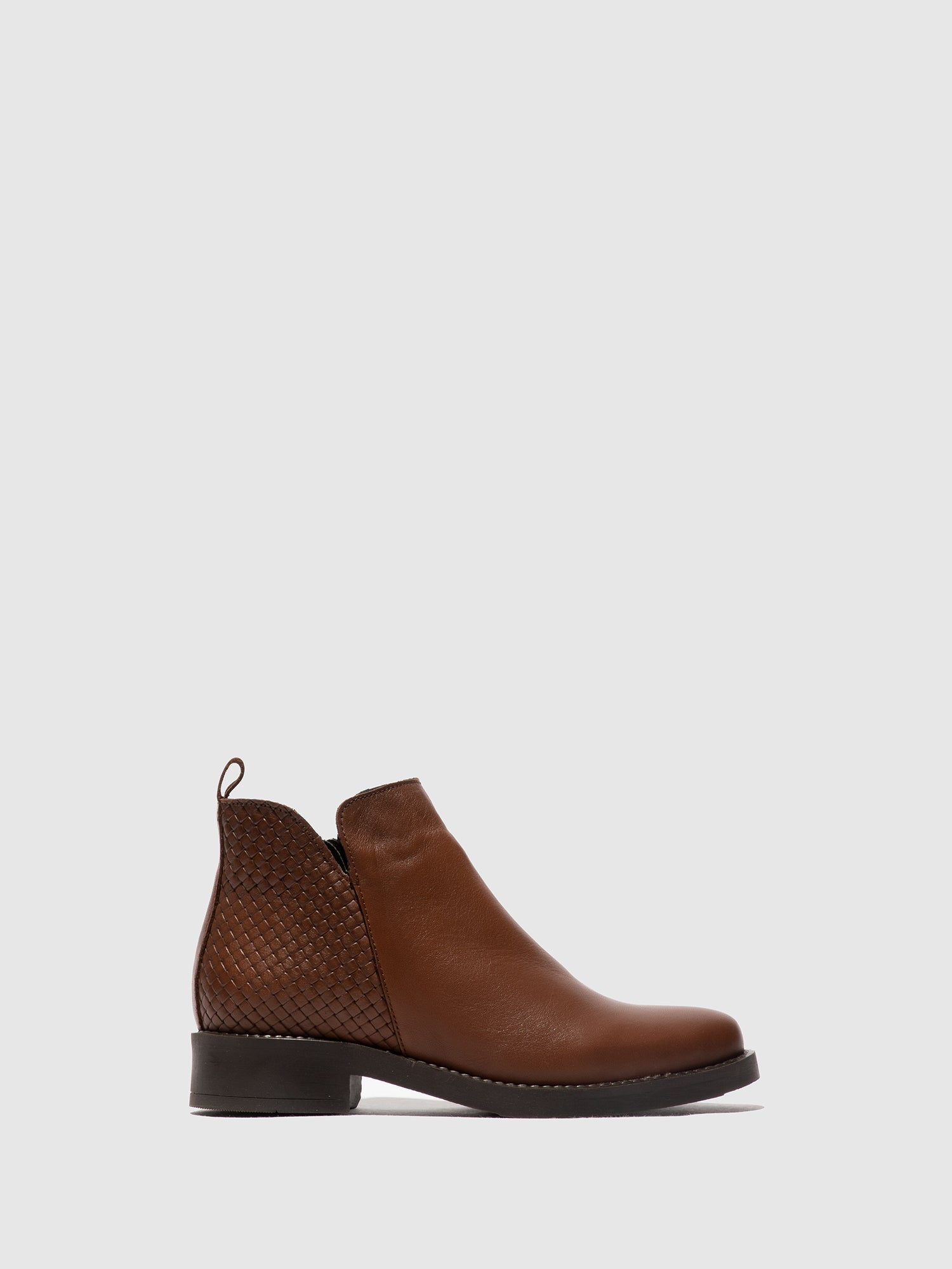 Foreva Camel Zip Up Ankle Boots