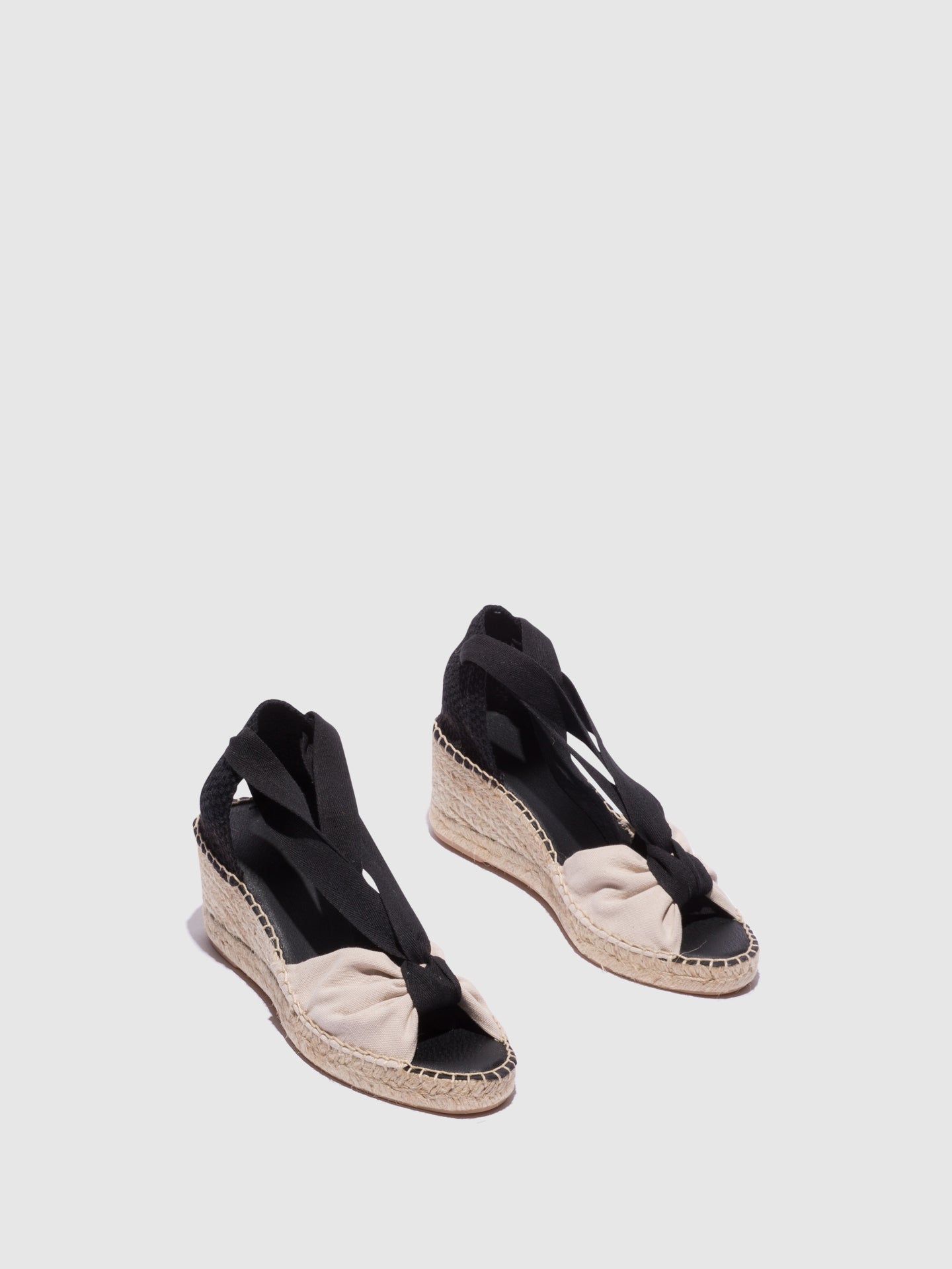 Foreva Black Wedge Espadrilles