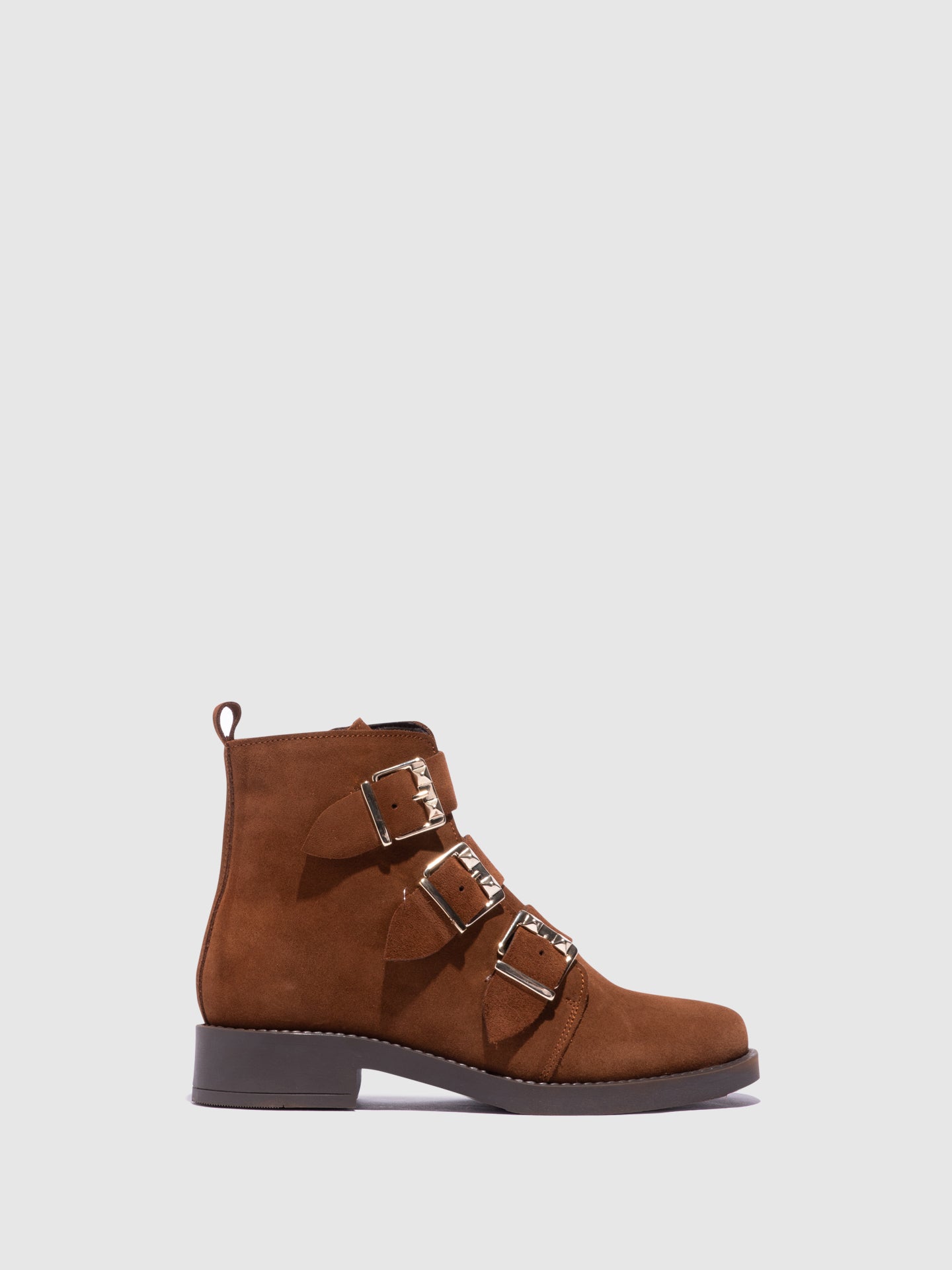 Foreva Camel Buckle Ankle Boots