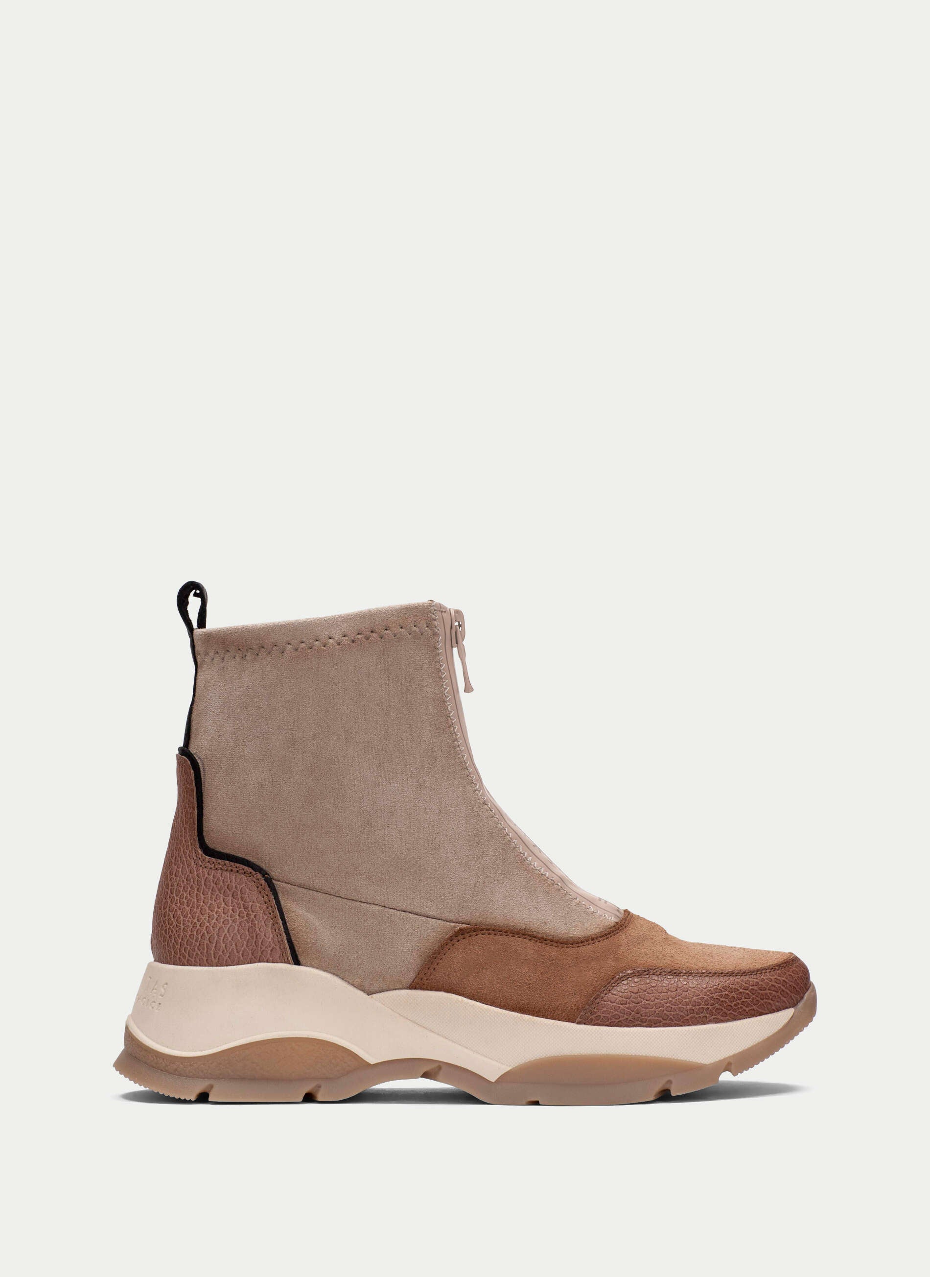 Hispanitas Camel Zip Up Ankle Boots