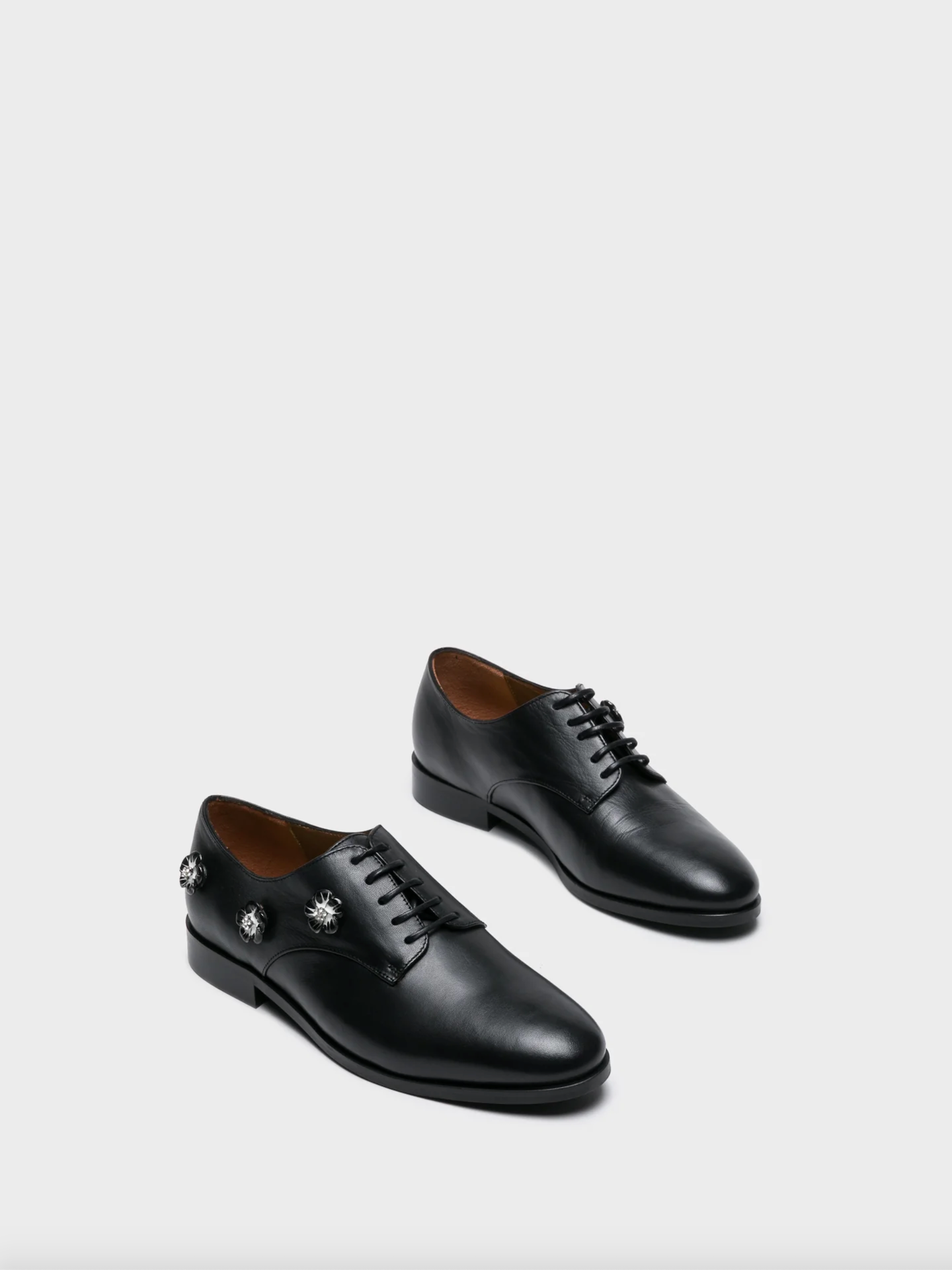 JJ Heitor Black Lace-up Loafers