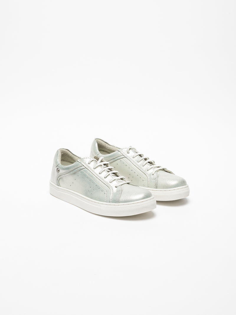 Carmela Silver Lace-up Trainers