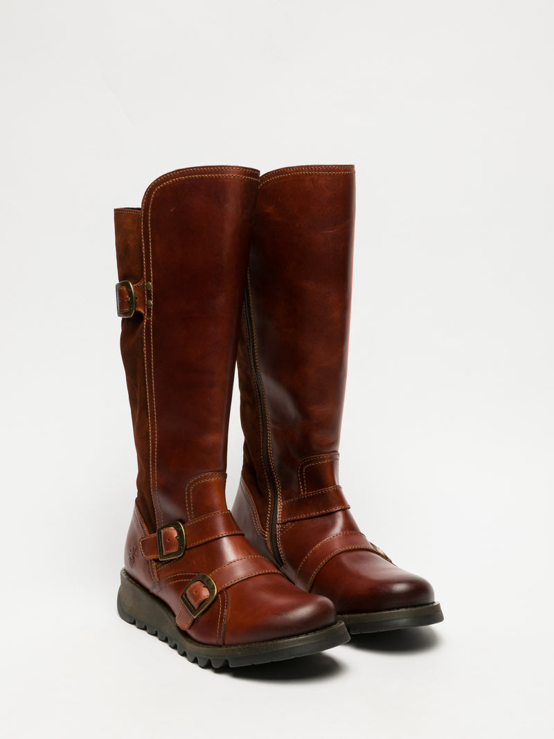 Fly London SaddleBrown Knee-High Boots