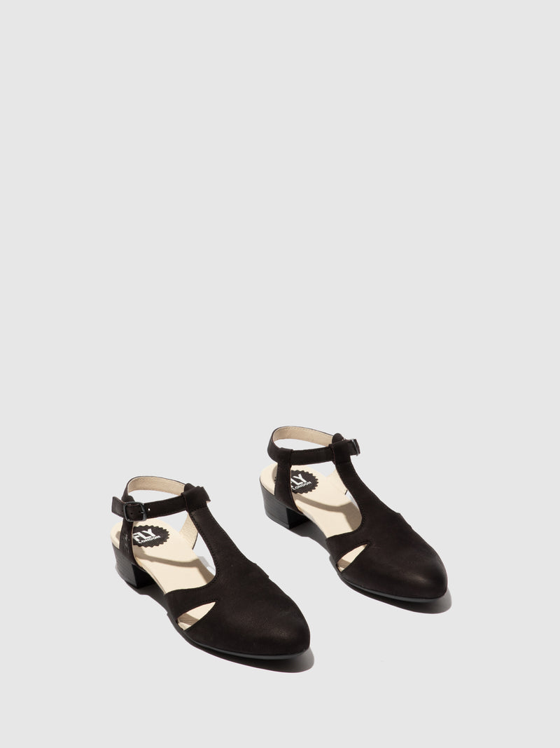 Fly London T-Strap Sandals LURE449FLY BLACK