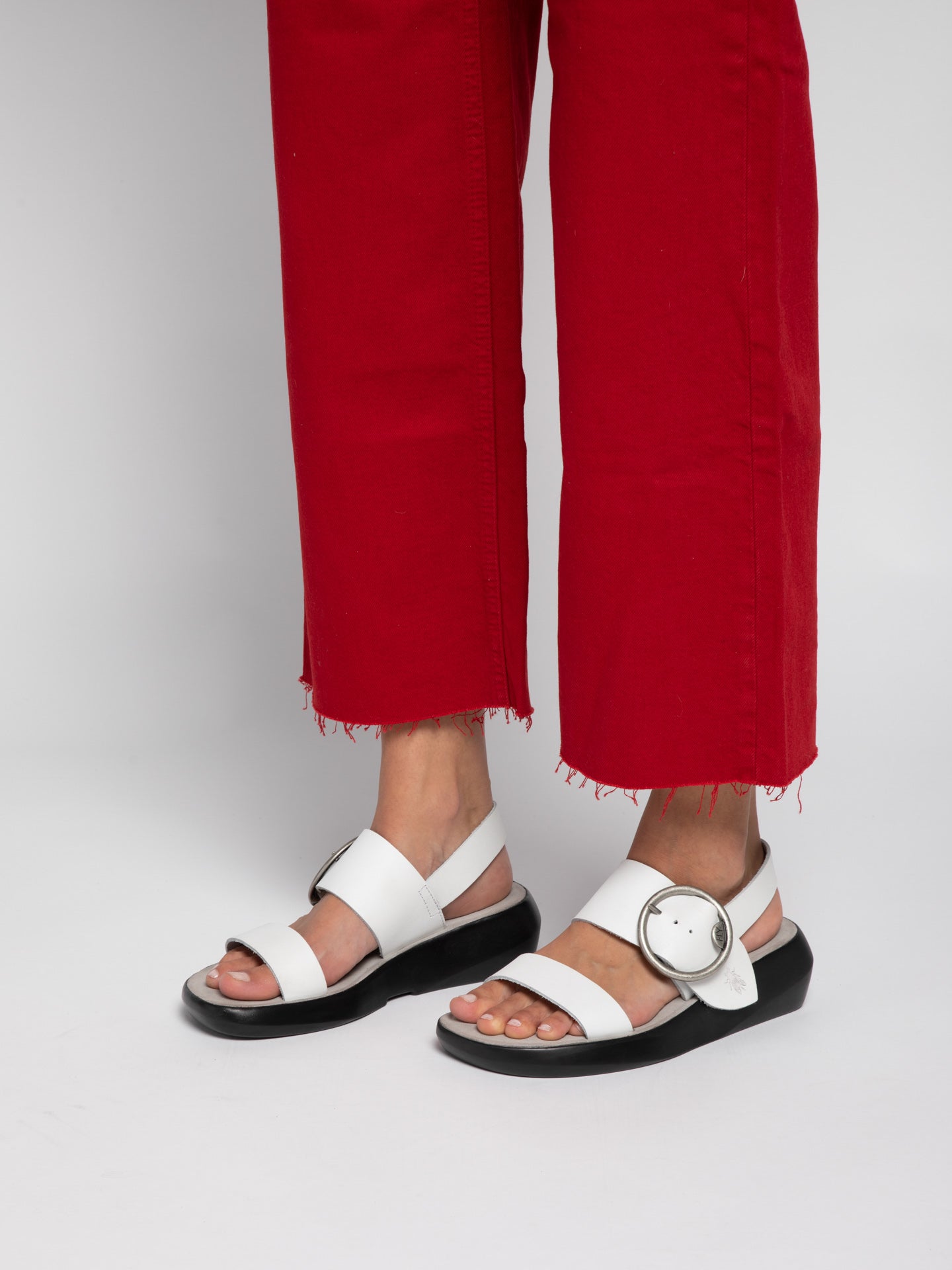 Fly London Buckle Sandals BANI739FLY BROOKLYN OFFWHITE