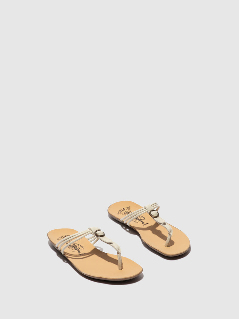 Fly London Thong Sandals MOUS755FLY CIERVO  OFFWHITE