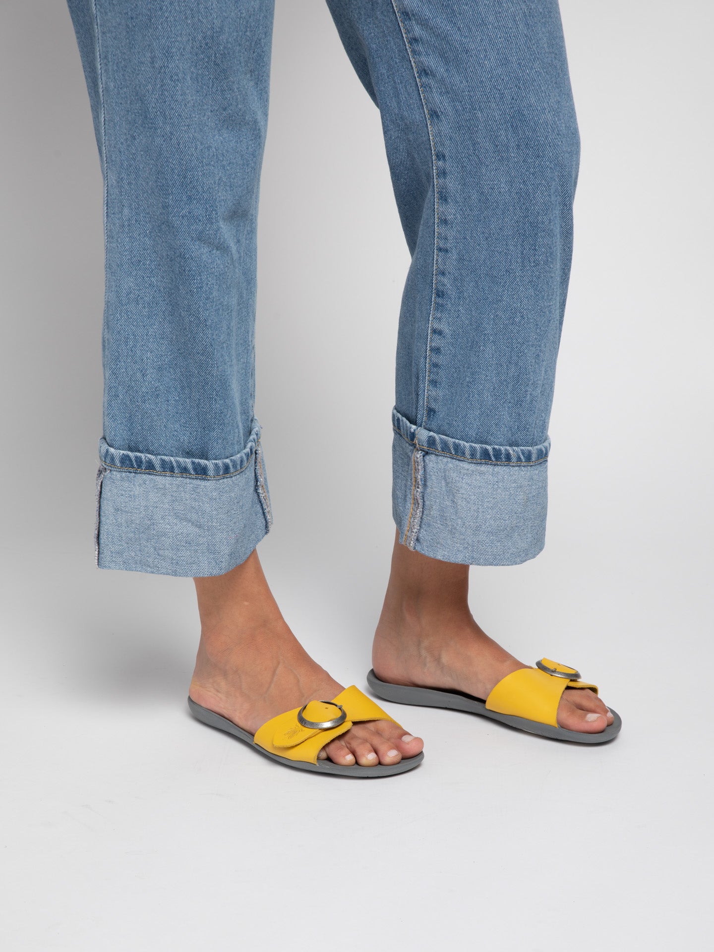 Fly London Open Toe Mules MOLY759FLY BROOKLYN  LEMON