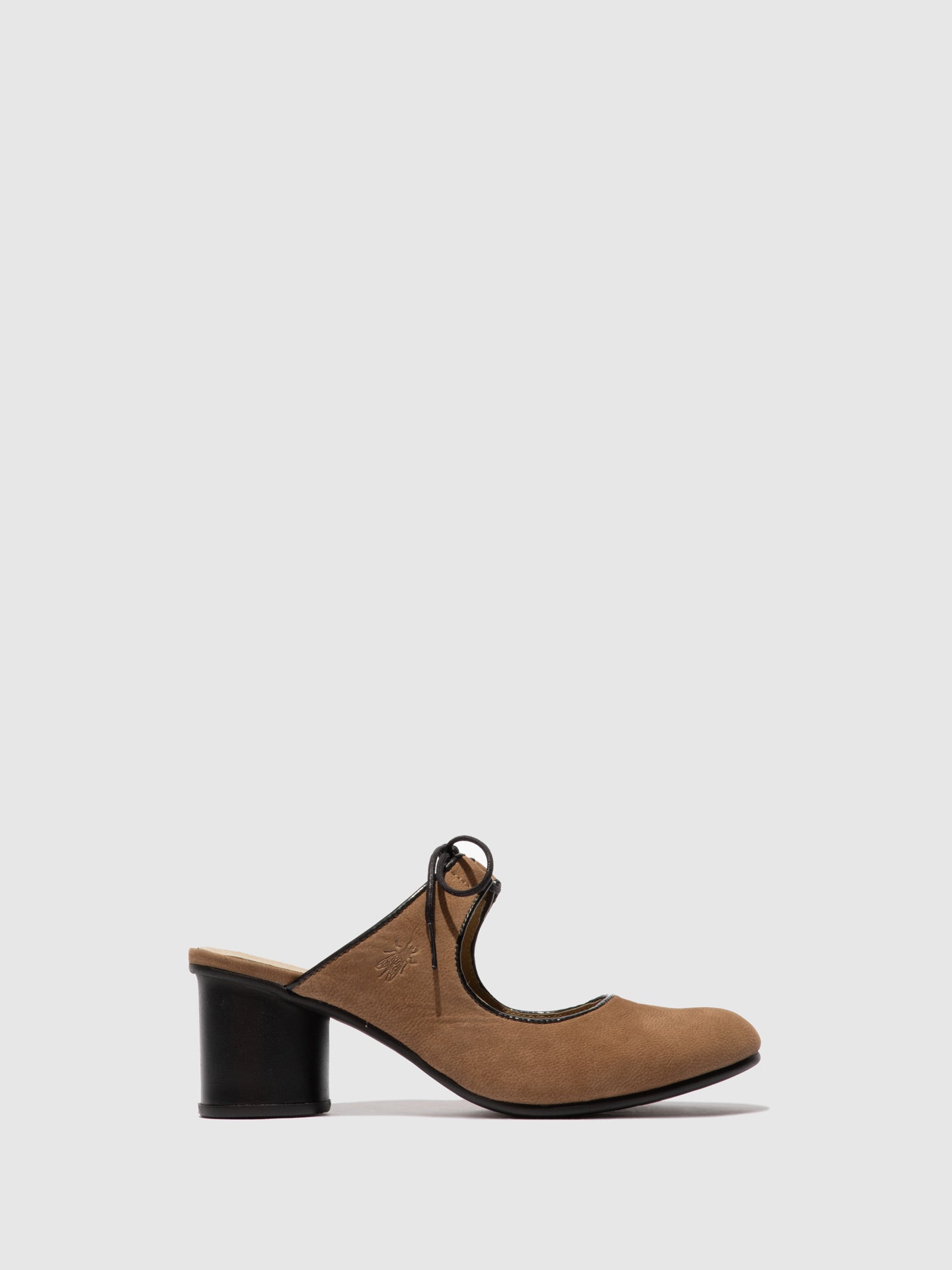 Fly London Lace-up Mules SOLY778FLY CUPIDO  SAND/BLACK