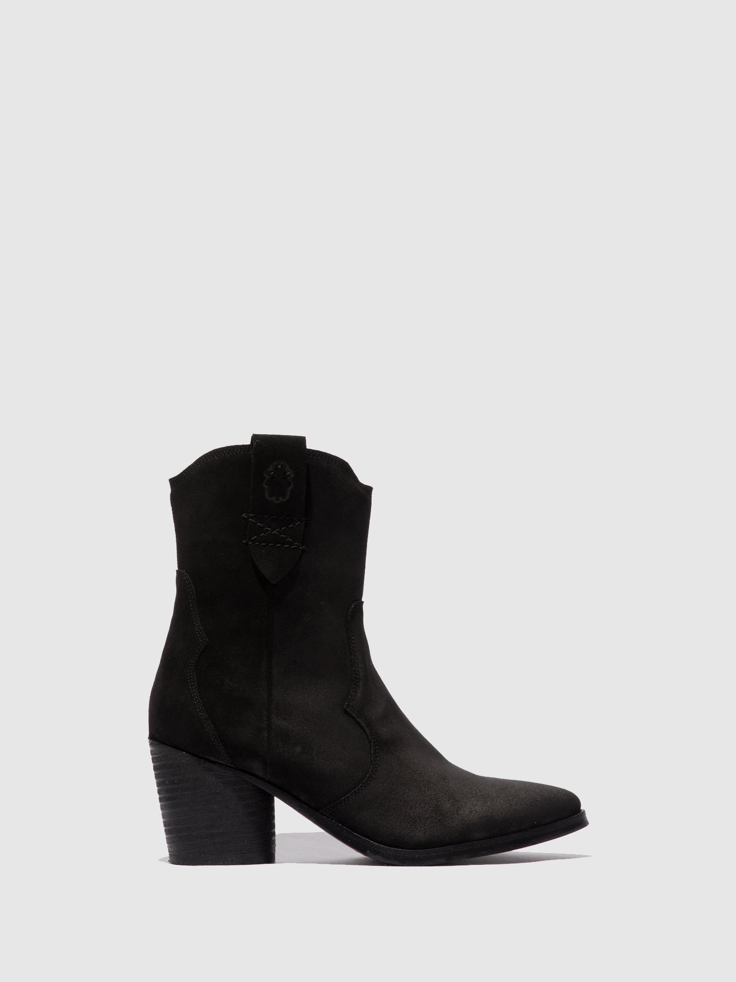 Fly London Zip Up Ankle Boots ALBA825FLY SUEDE BLACK