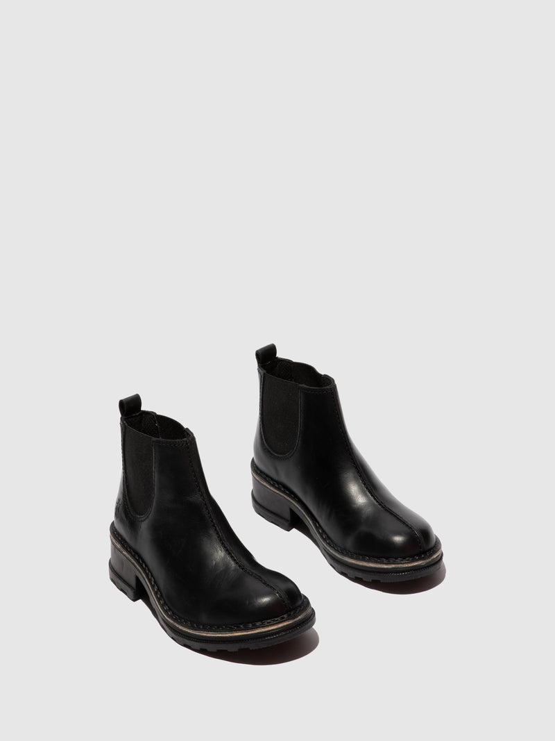 Fly London Chelsea Ankle Boots TYGA047FLY RUG BLACK