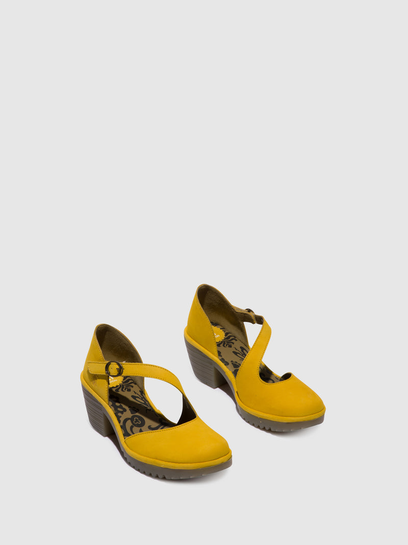 Fly London Velcro Sandals WAKO144FLY Yellow
