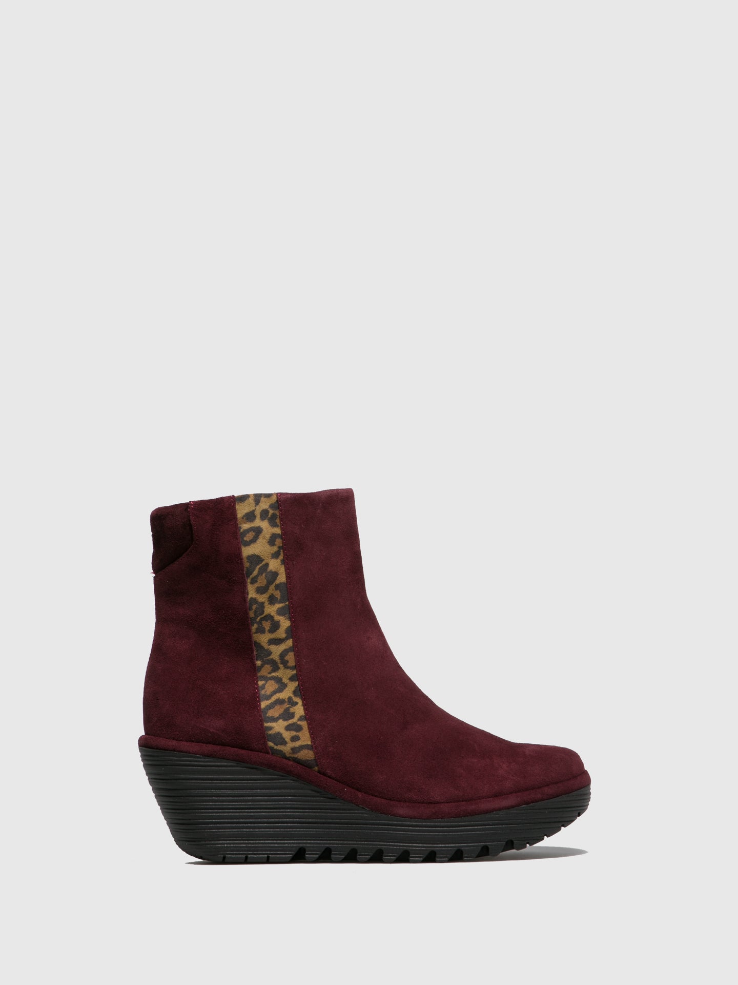 Fly London Zip Up Ankle Boots YULU252FLY OILSUEDE/CHEETAH WINE/TAN