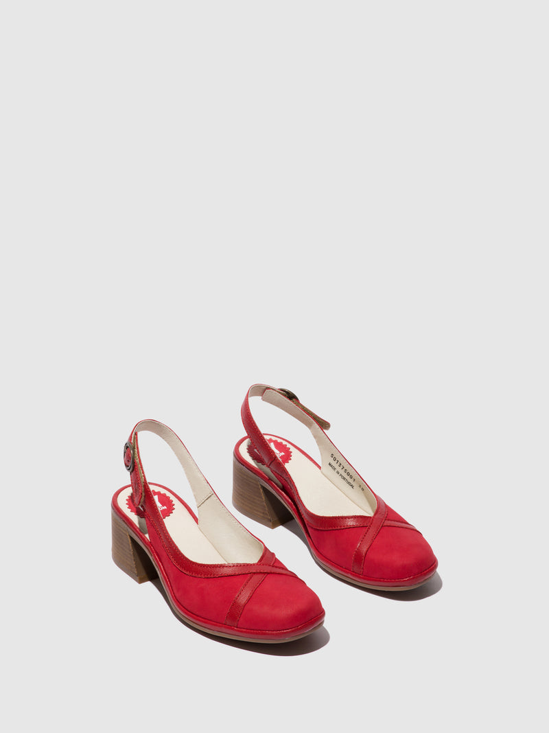 Fly London Sling-Back Sandals LEVO375FLY LIPSTICK RED