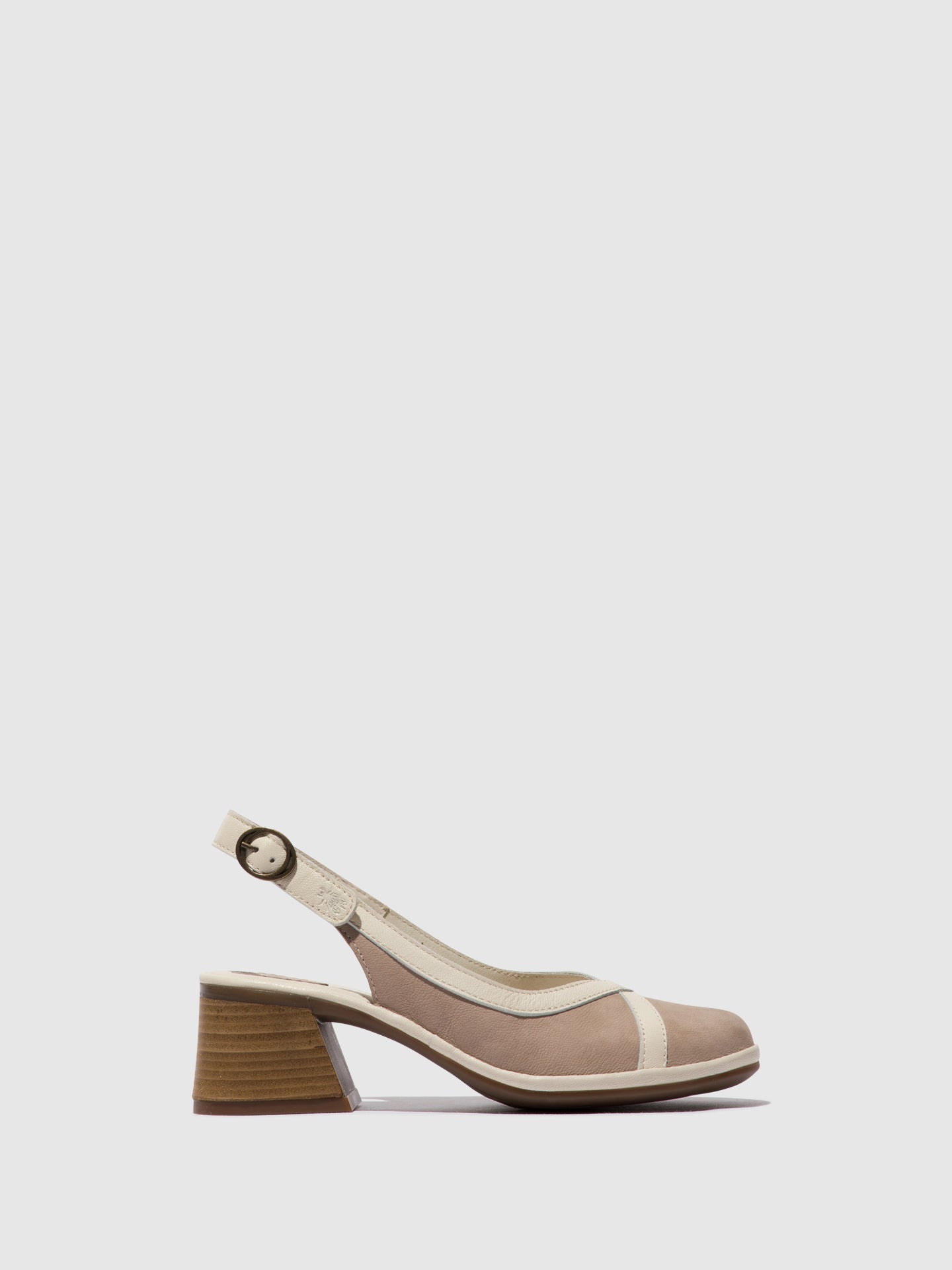 Fly London Sling-Back Sandals LEVO375FLY CONCRETE/OFFWHITE