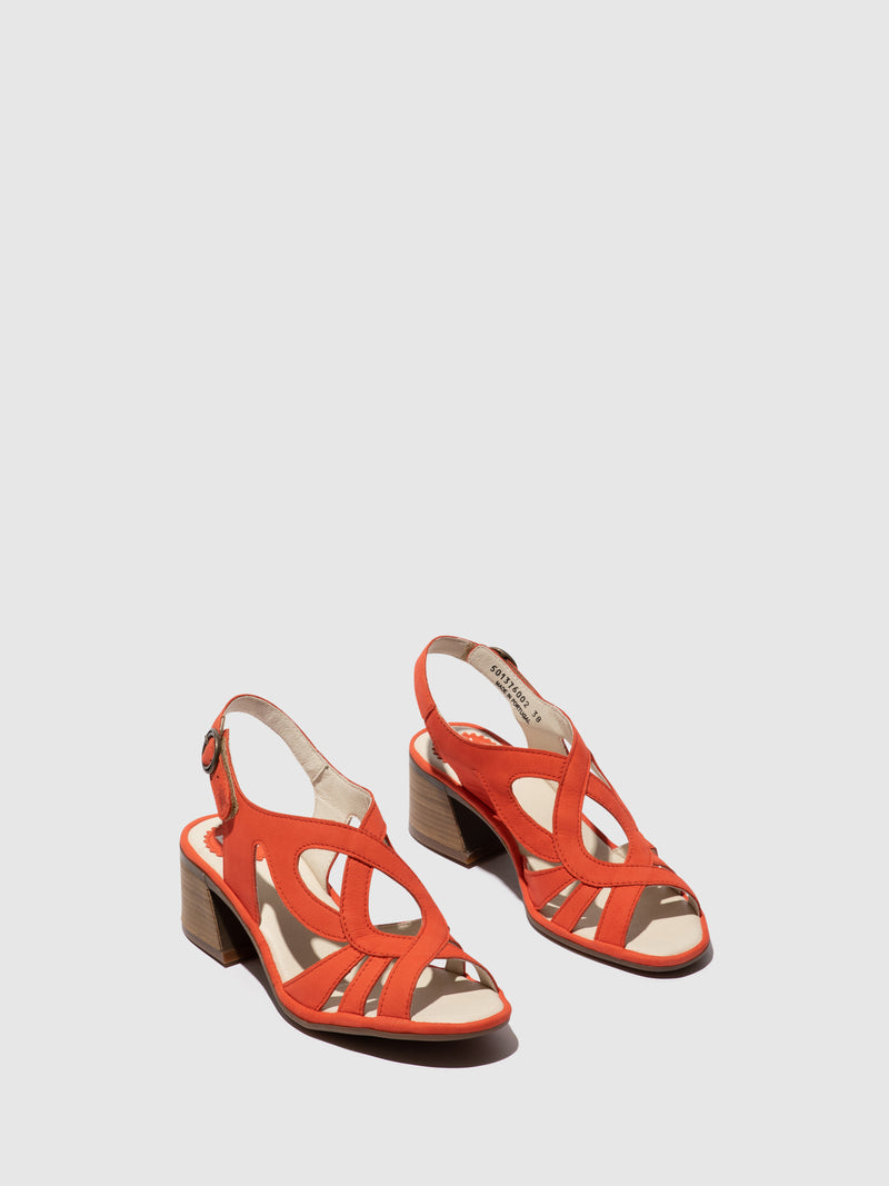 Fly London Sling-Back Sandals LOGE376FLY DEVIL RED