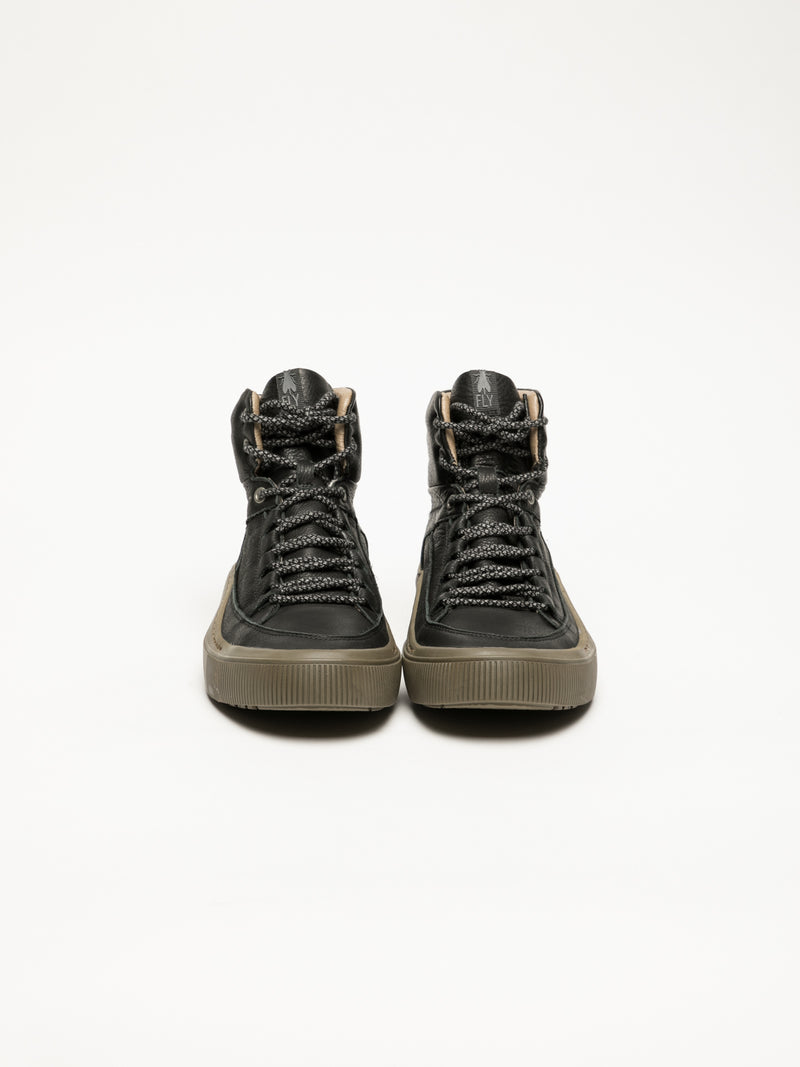 Fly London Black Hi-Top Trainers