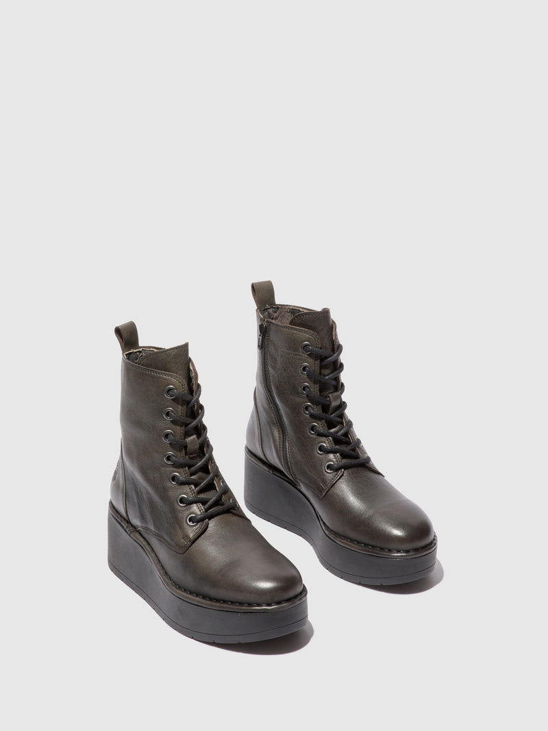 Fly London Lace-up Ankle Boots HEPE239FLY VERONA GROUND