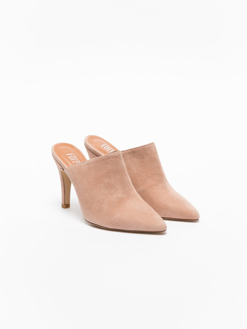 Foreva Pink Pointed Toe Mules