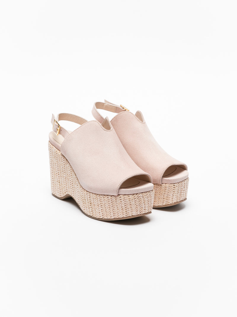 Foreva Pink Wedge Mules