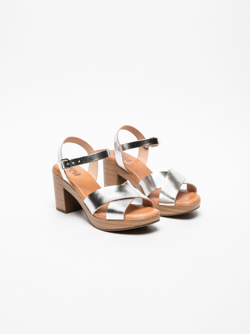 Foreva Silver Sling-Back Sandals