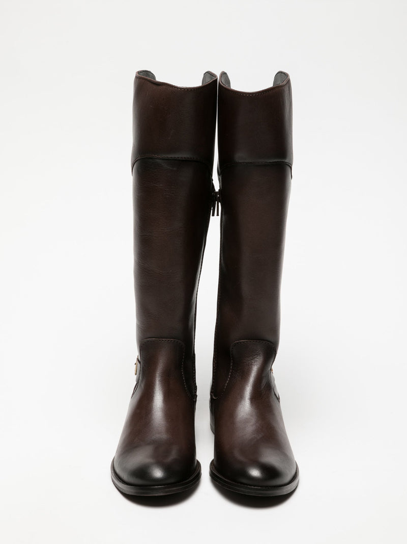 Foreva Brown Knee-High Boots