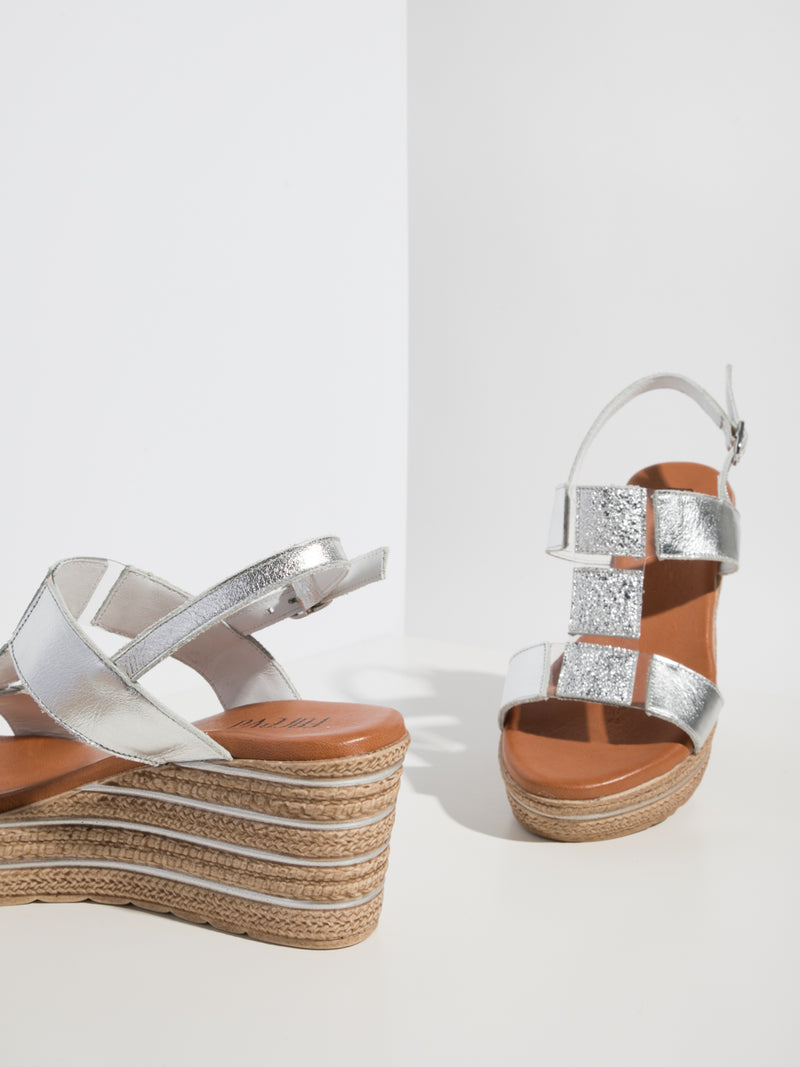 Foreva Silver T-Strap Sandals