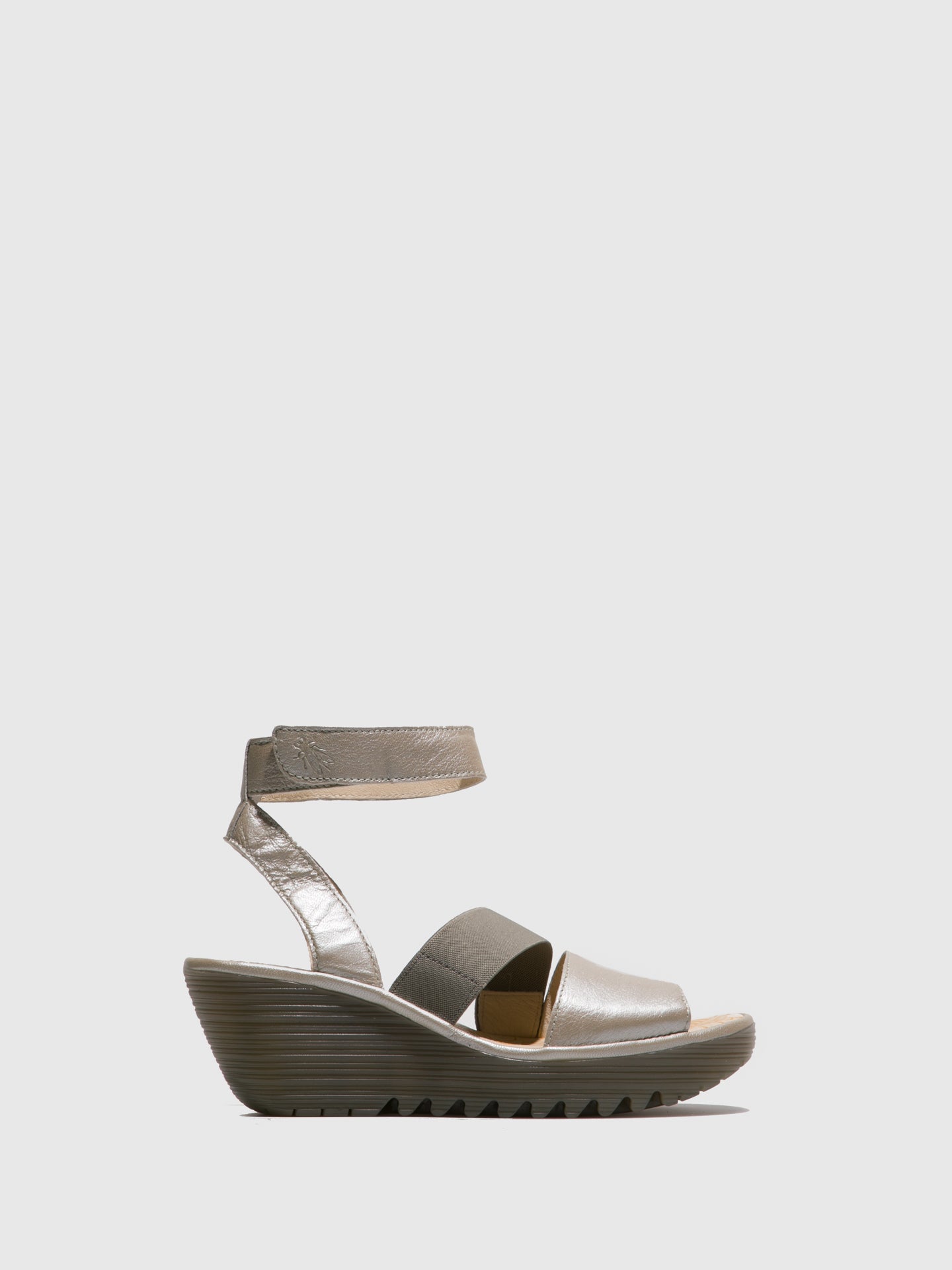 Fly London Ankle Strap Sandals YODE126FLY Silver