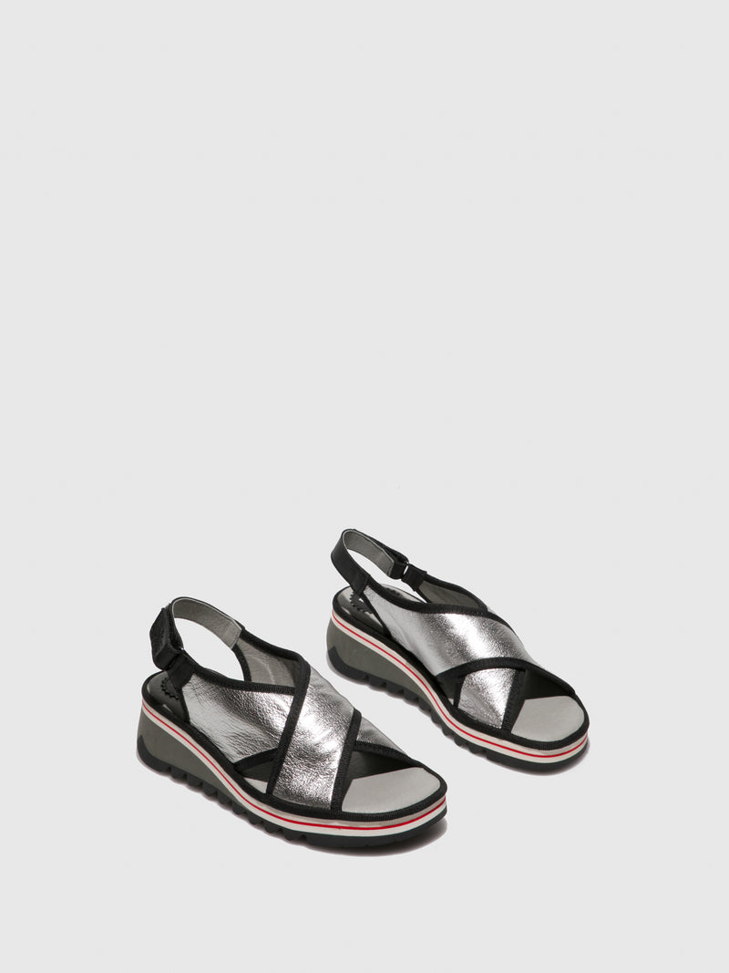 Fly London Crossover Sandals TANO133FLY Silver