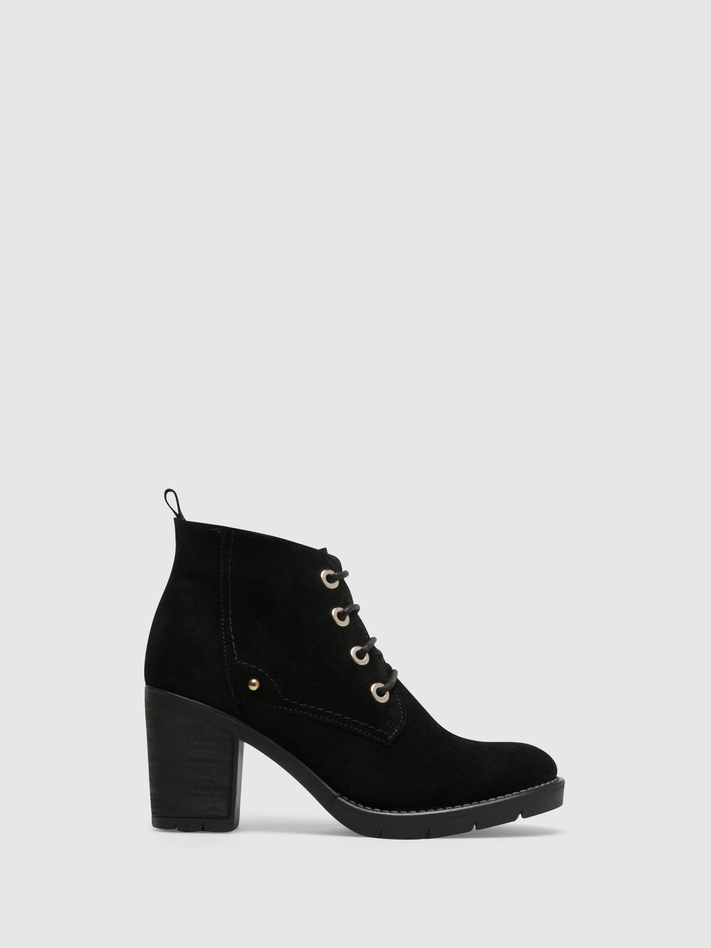 Foreva Black Lace-up Ankle Boots