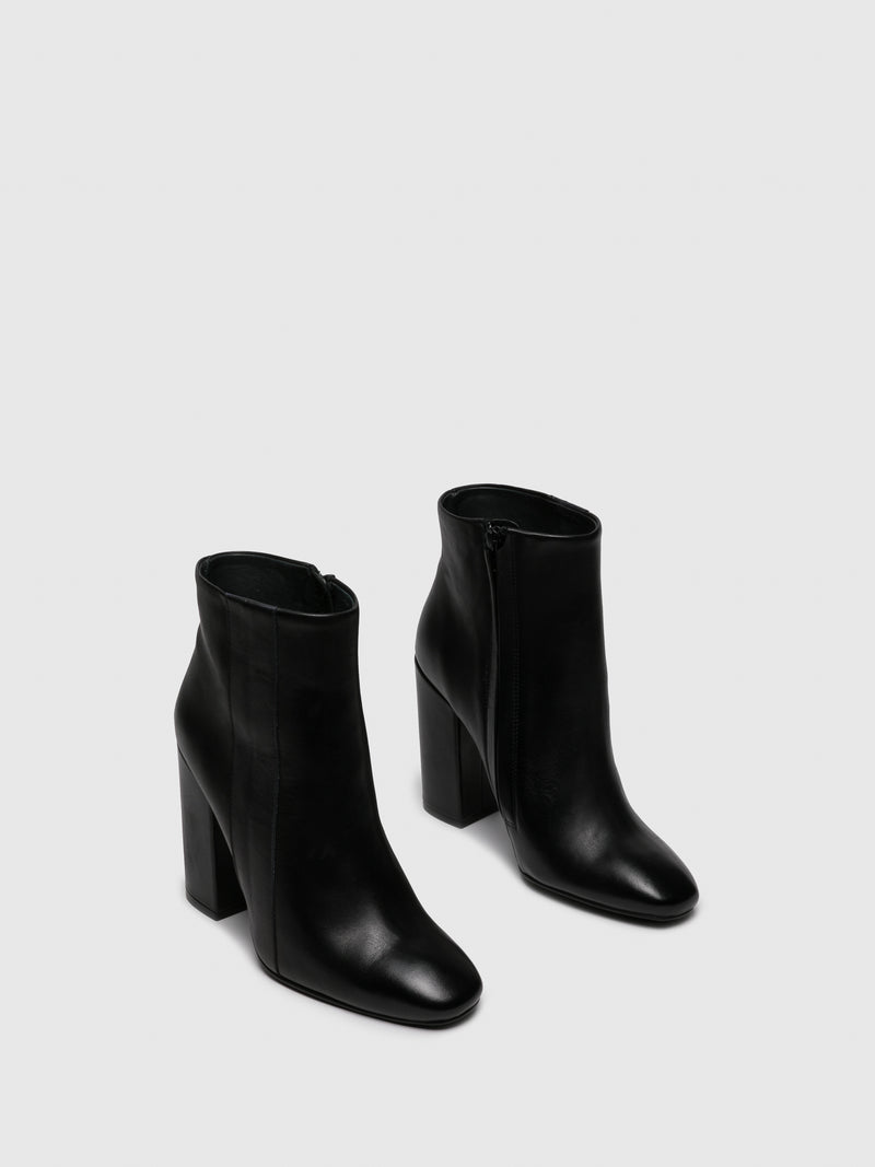 Foreva Black Zip Up Ankle Boots