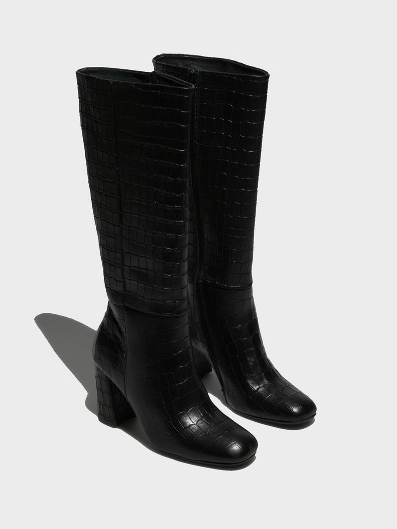 Foreva Black Knee-High Boots