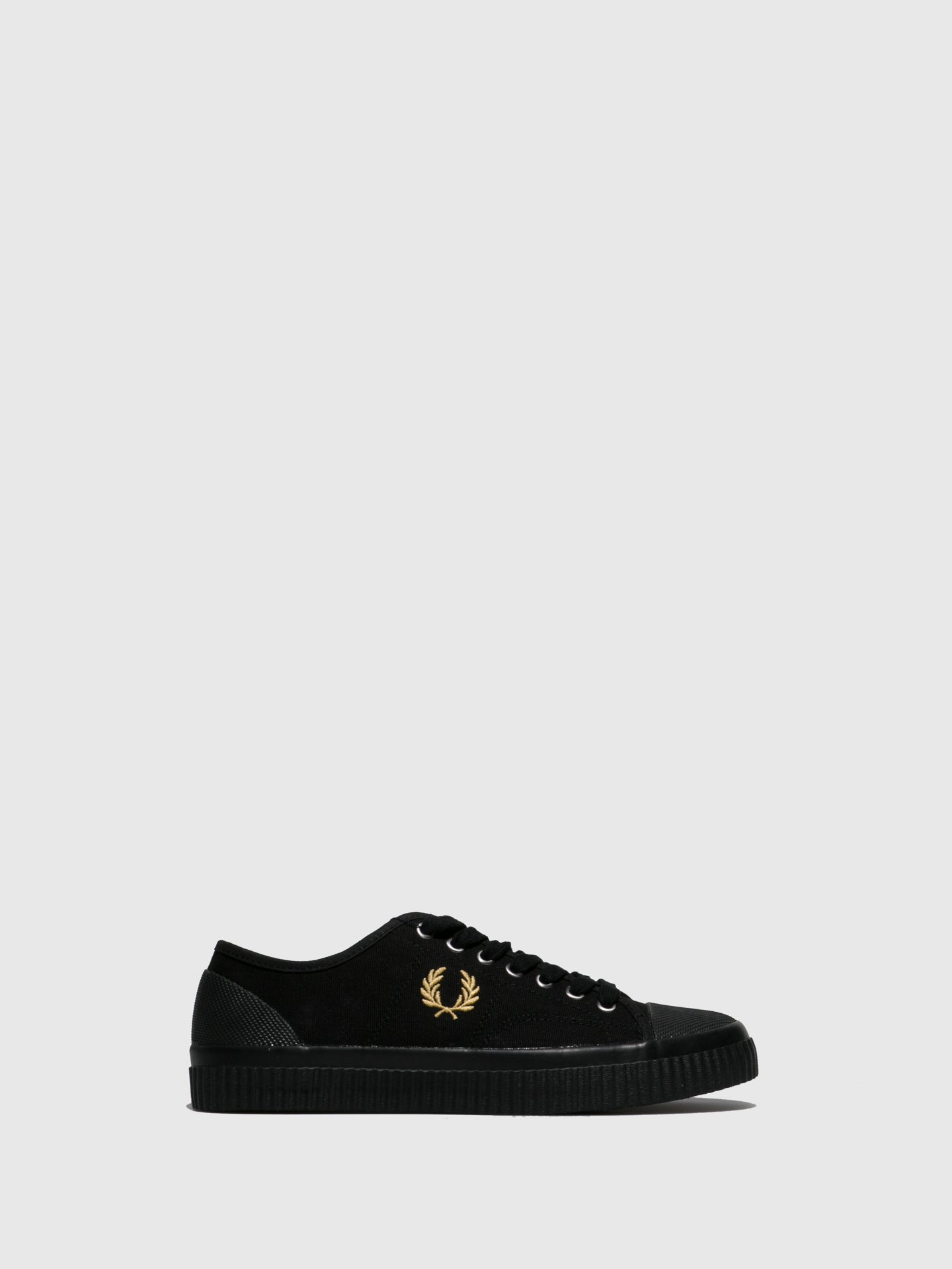 Fred Perry Black Lace-up Trainers
