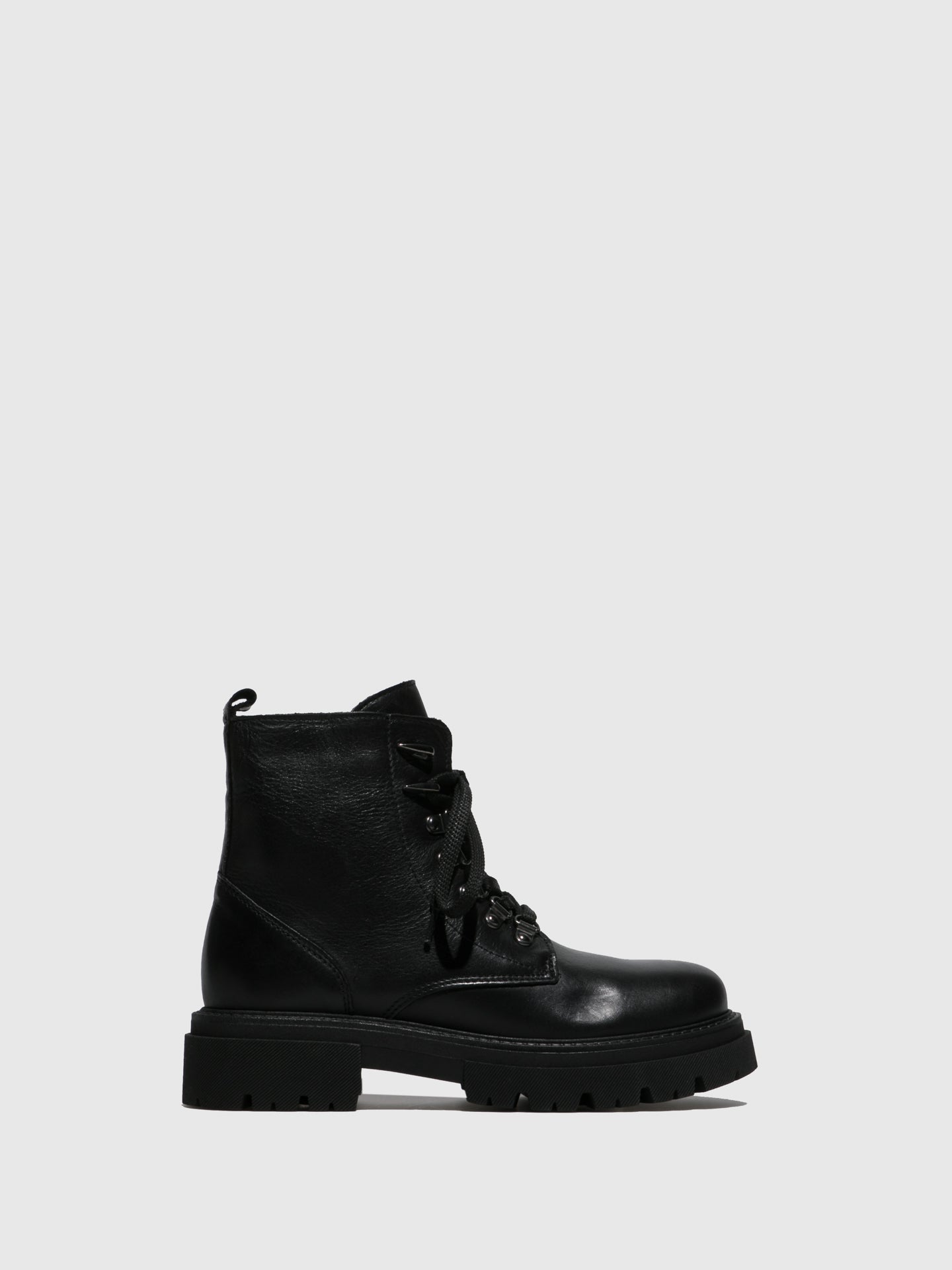 Fungi Black Lace-up Boots