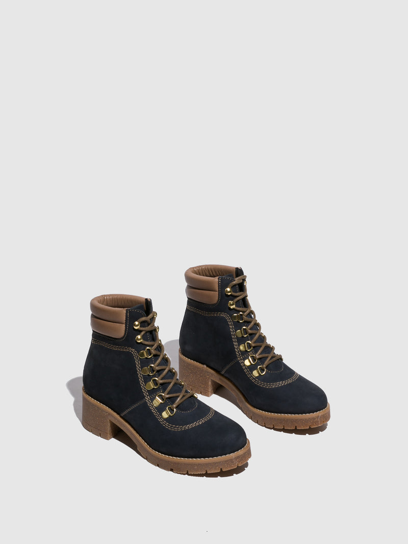 Fungi Blue Lace-up Boots