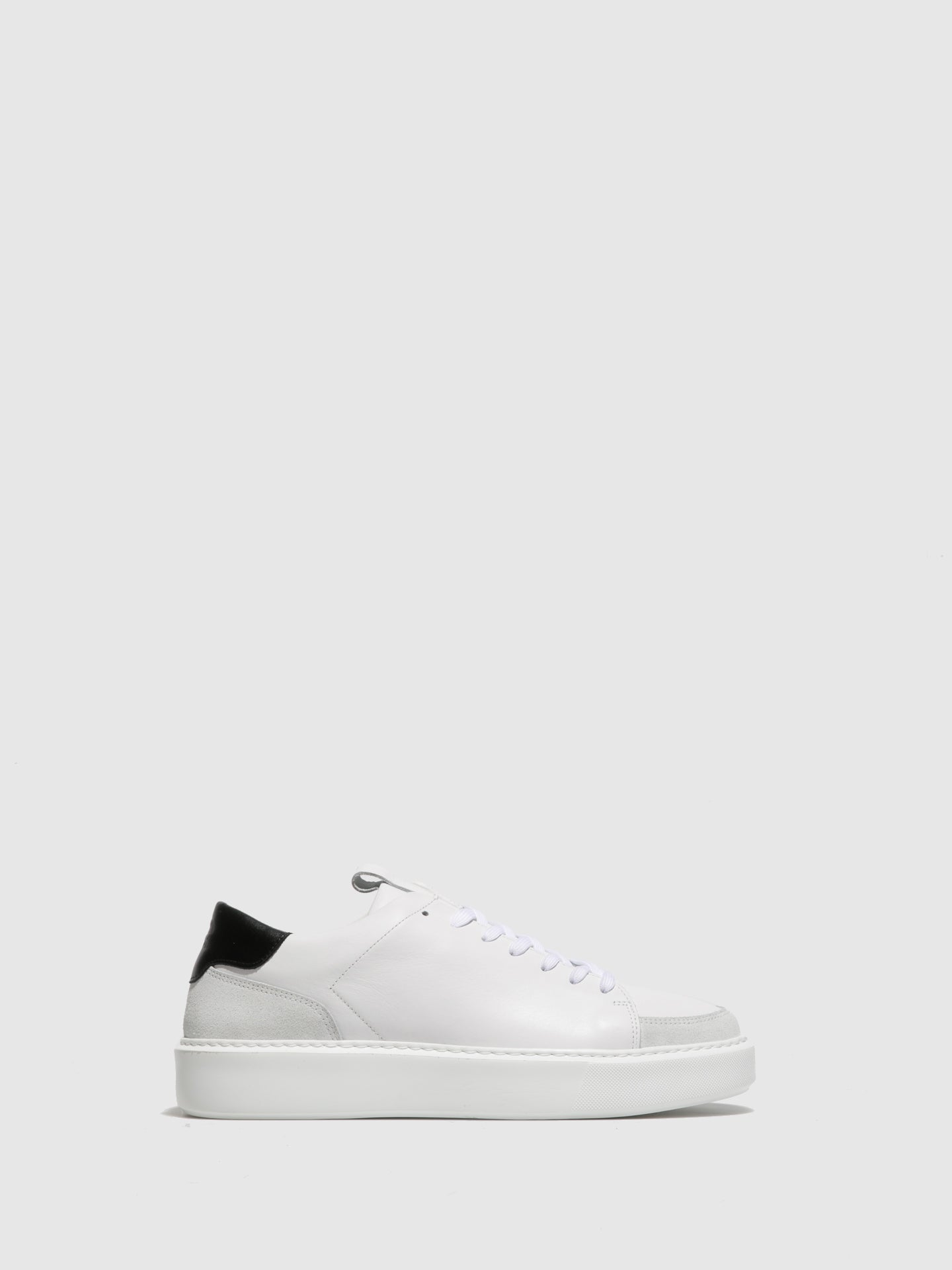 Fungi White Lace-up Trainers