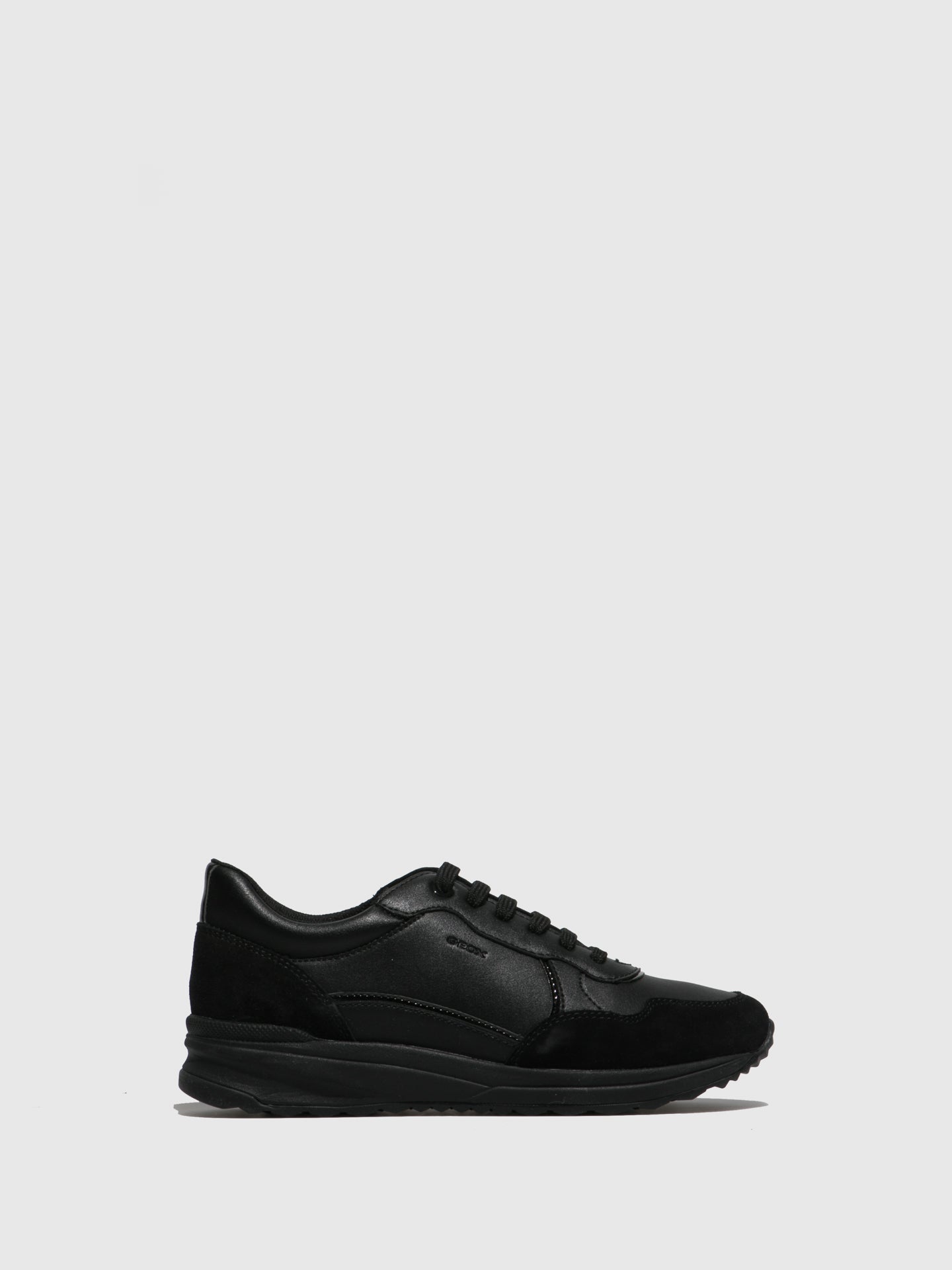 Geox Black Lace-up Trainers