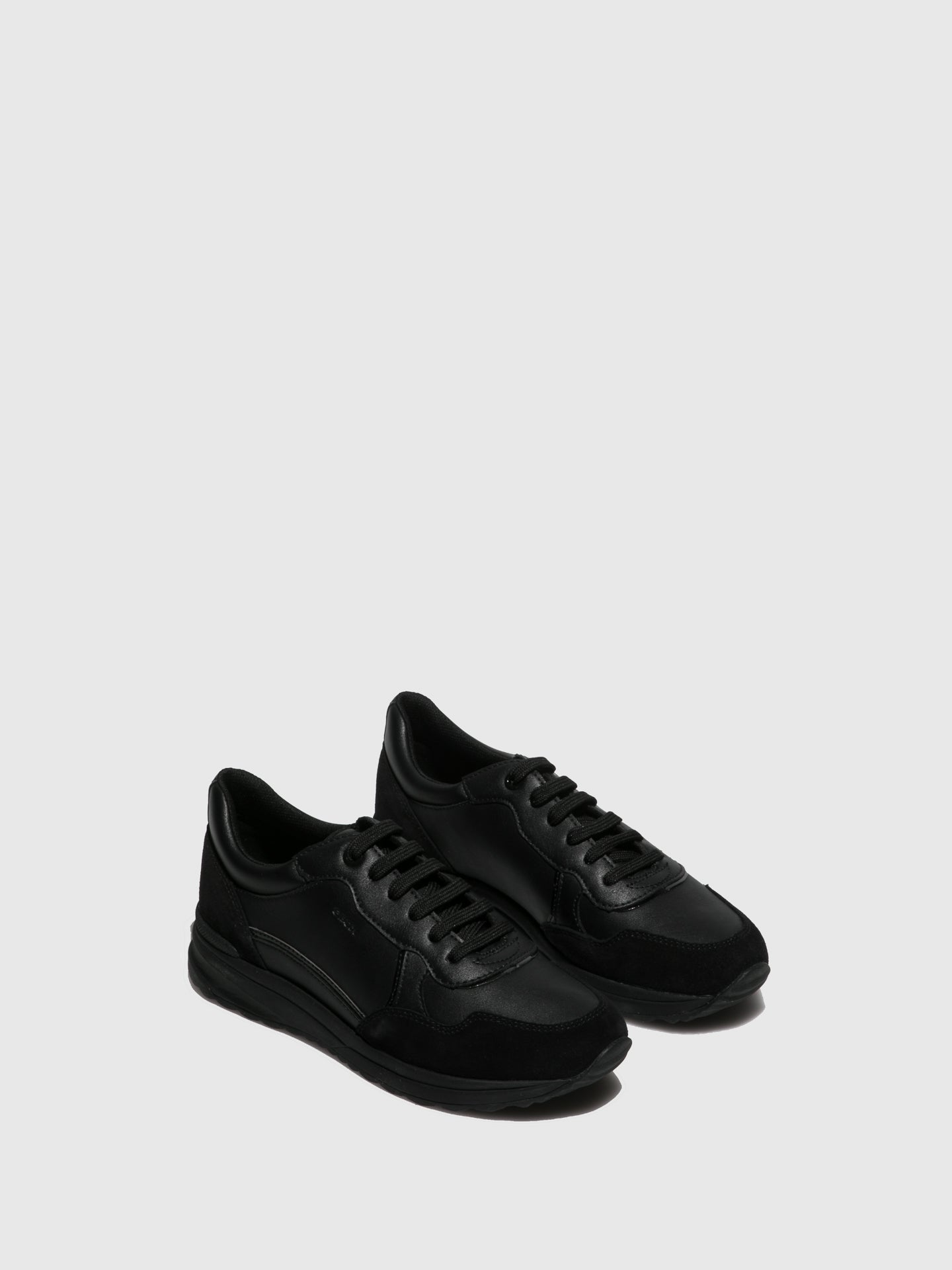 Geox Black Lace-up Trainers