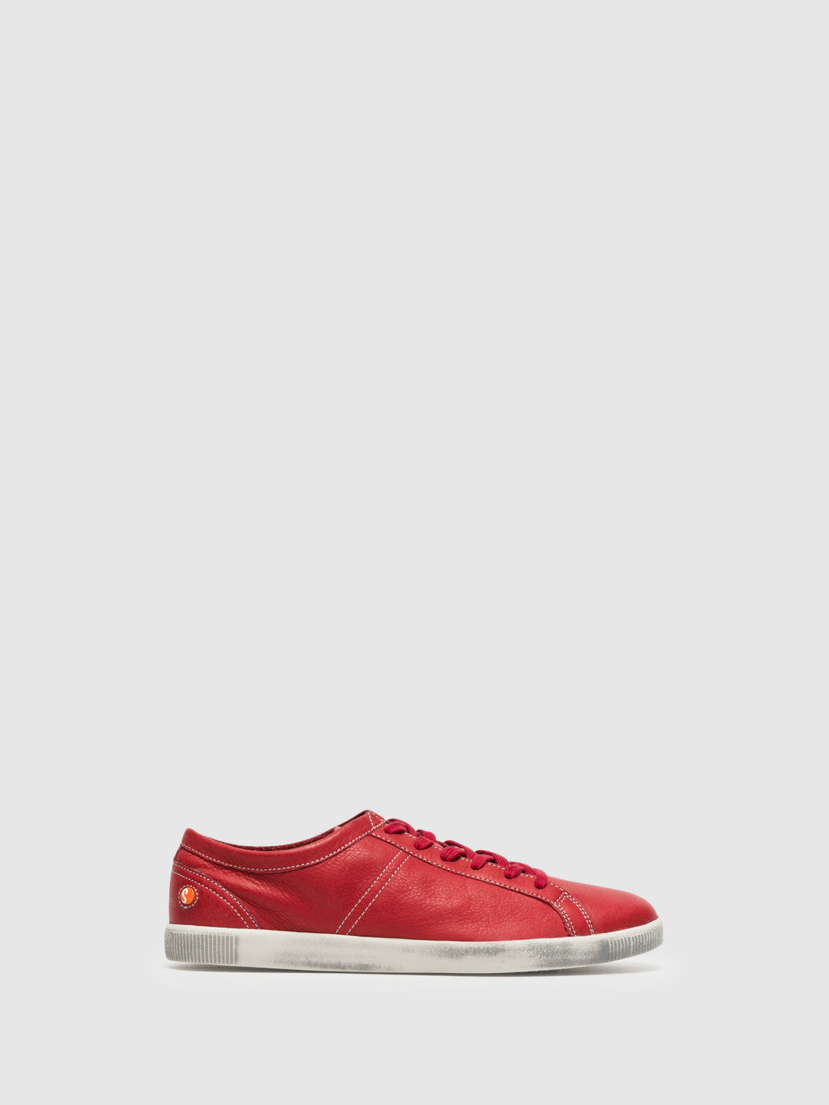 Softinos Red Lace-up Trainers