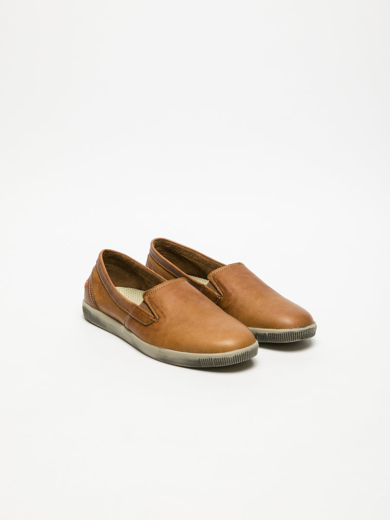 Softinos Brown Slip-on Trainers