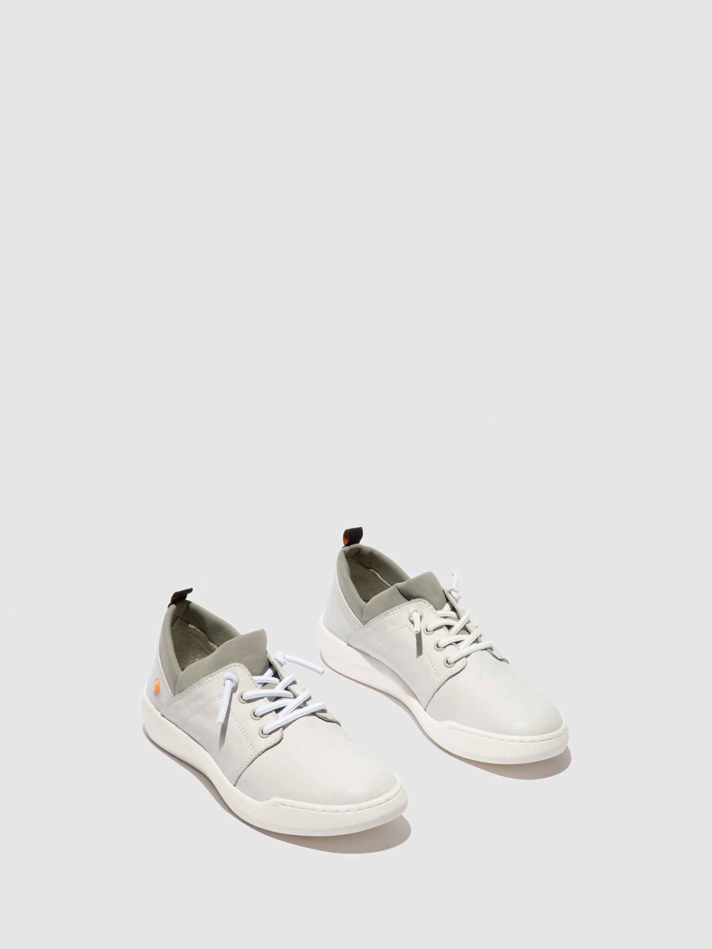 Softinos Elasticated Trainers BRYA638SOF SMOOTH-WHITE